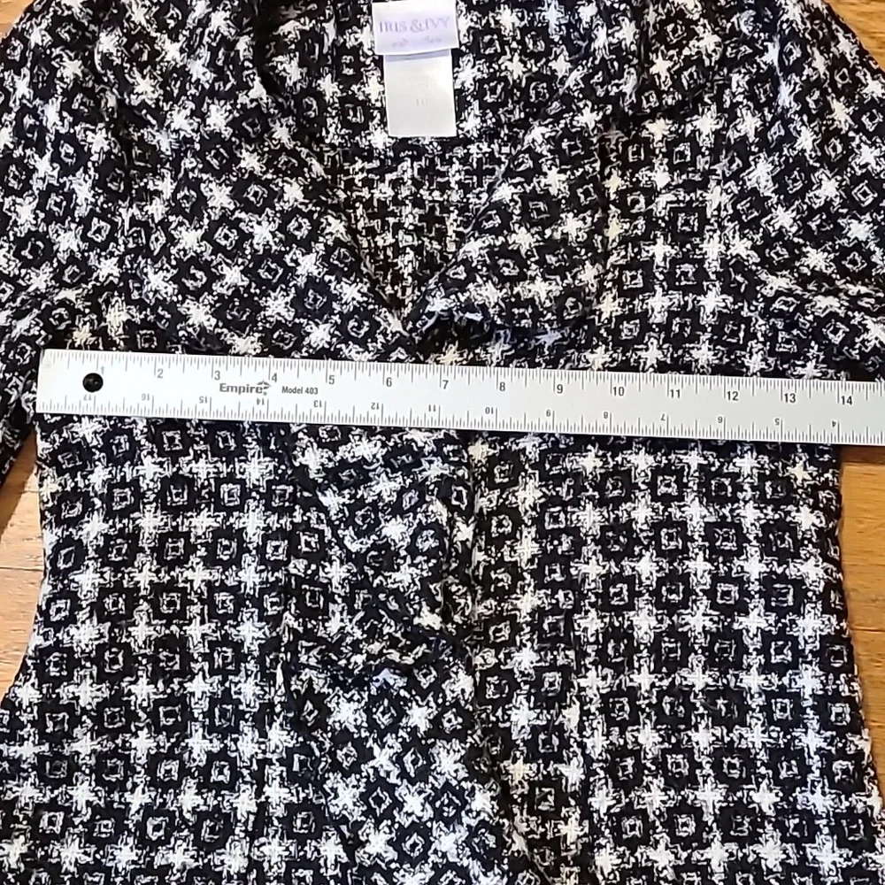 Iris And Ivy Black White Cascading Ruffle Edge Jacket Fancy Formal Pretty